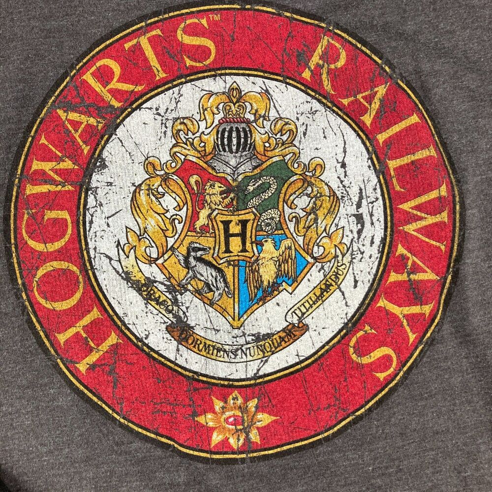 Harry Potter Universal Studios Hogwarts Railway Men L Raglan Long Sleeve Shirt